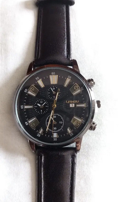 Подарочный набор для мужчин: наручные часы с 3 ориг. браслетами- диам 4см, длин 24см, шир рем 2см, без коробки Киев - изображение 4