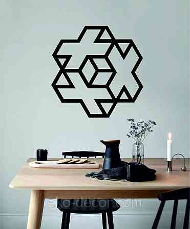 Декоративное настенное Панно «Плюсы» Декор на стену 70*70 см, Черный Киев