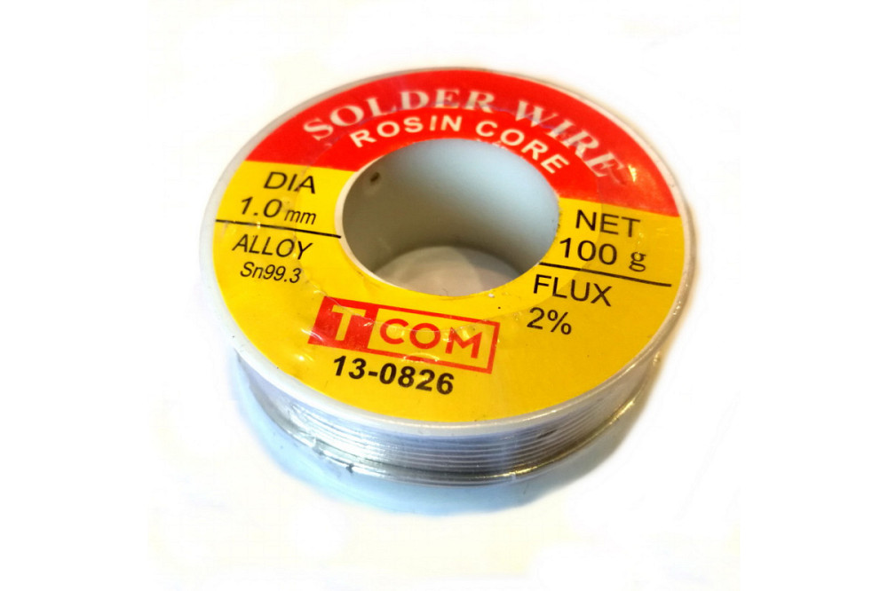 Припой бессвинцовый ПОС-99,3 диам.-1мм, 100гр, на катушке Полтава - изображение 1