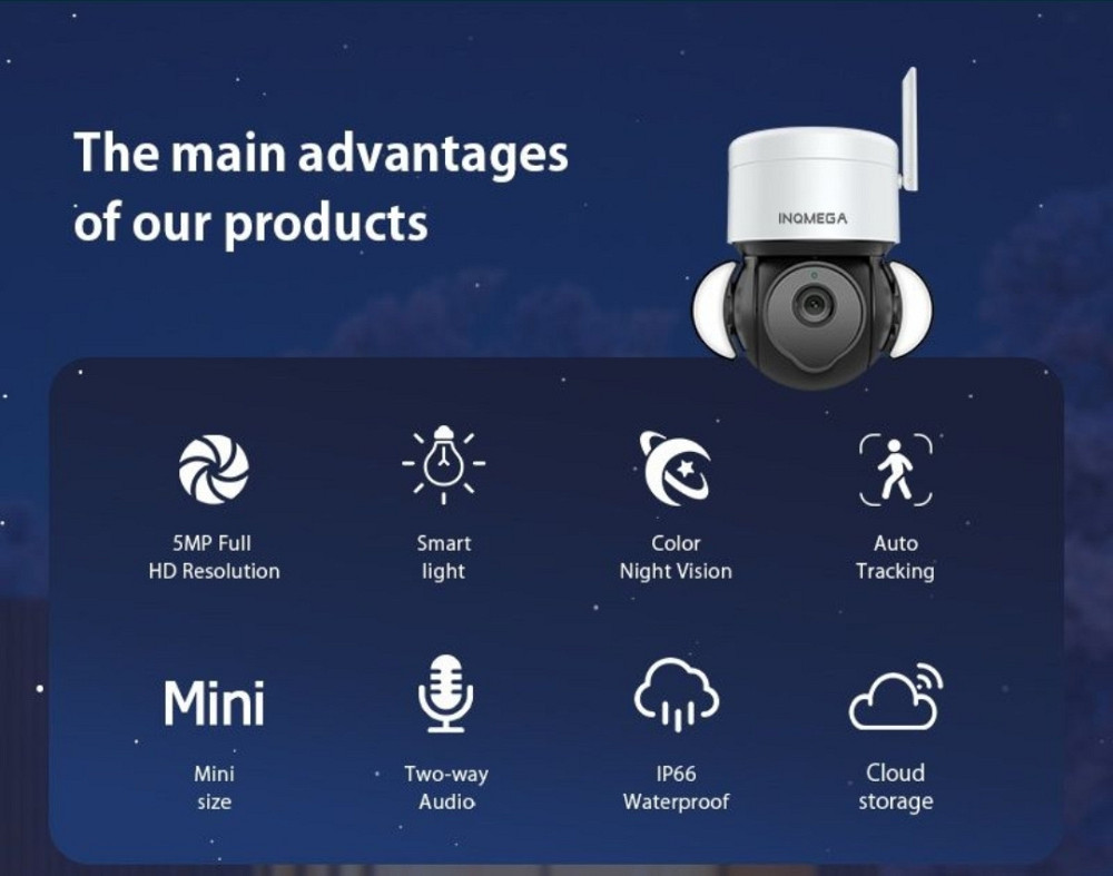 Камера IP 5/3mp PTZ Tuya Smart life прожектор,видеонаблюдения! Харьков - изображение 5