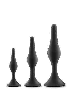 Набір анальних пробок Blush Luxe Beginner Plug Kit Black Sex Aura Київ