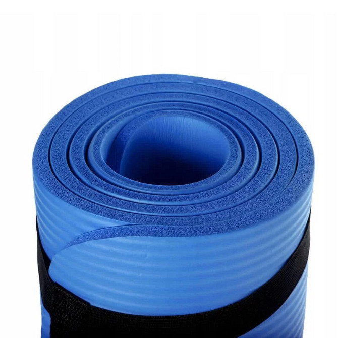 Килимок для йоги та фітнесу Power System PS-4017 NBR Fitness Yoga Mat Plus Blue (180х61х1) Каменское - изображение 7