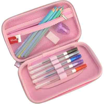 Пенал Cool For School с тиснением 1 отделение Фуксия (QT-5781-Rosered) Винница