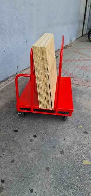 Тележка платформенная грузовая Красный 1090х750 Тележка грузовая с бортами Складская тележка Белая Церковь - изображение 6