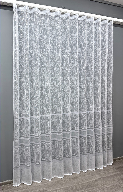Тюль VR-Textil 1552т Cale Жакард мармур Білий 300х270 см (42-0466) Київ - фото 3