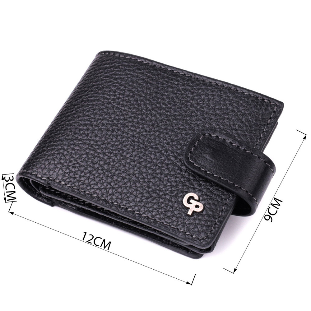 Стильное портмоне из люксовой зернистой кожи флотар Черный (GRANDE PELLE) Киев - изображение 7