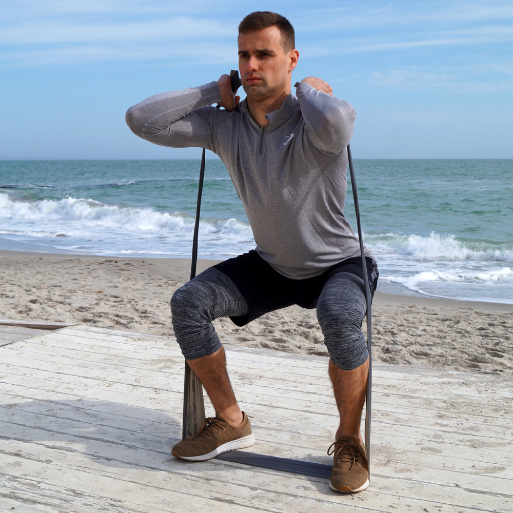 Стрічка-еспандер для спорту та реабілітації Power System PS-4123 Flat Stretch Band Level 3 Black (12-15кг.) Кам'янське - фото 10