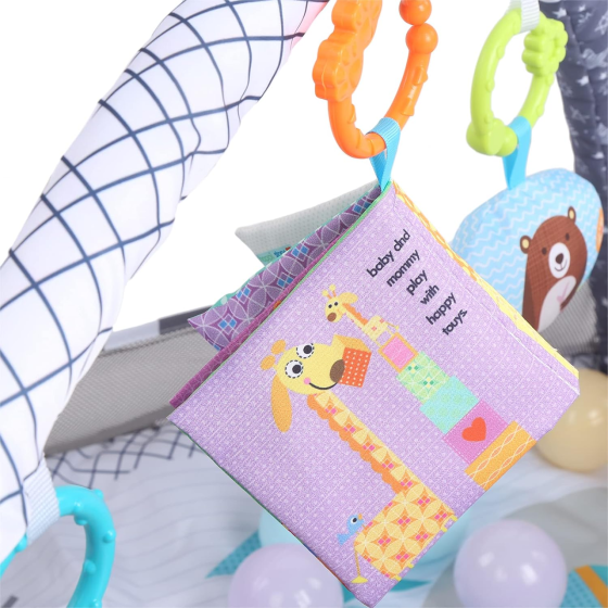 Игровой детский манеж с игрушками, коврик для ползанья, развивающий коврик для малышей, серый Каменец-Подольский