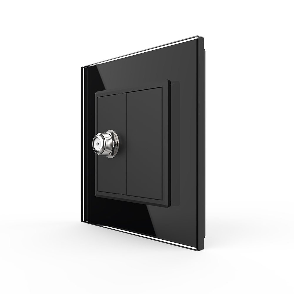 LIVOLO Розетка супутникова SAT Livolo чорний скло (VL-C7FCSL-1BP) Коломия - фото 8