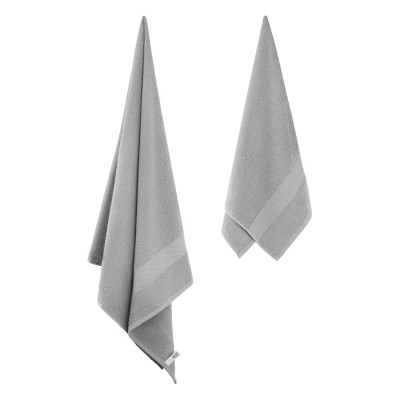 Рушник Ardesto набір махрових Essence 50х90 см, 70х140 см, 2шт, 100% бавовна, сірий (ART2358GR) Вінниця - фото 5