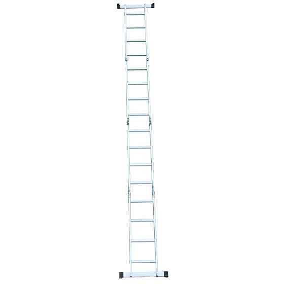 Драбина багатоцільова алюмінієва 4×4 щаблі 4.58м FLORA (5031324) Київ