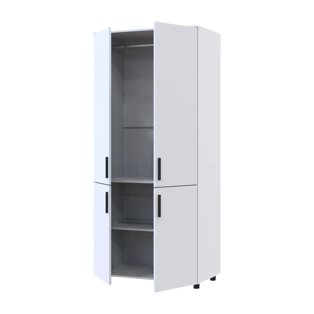 Шафа для одягу Doros Торн Білий 2 ДСП (штанга) 90х51.6х200 (DRS-012019) Львів - фото 5