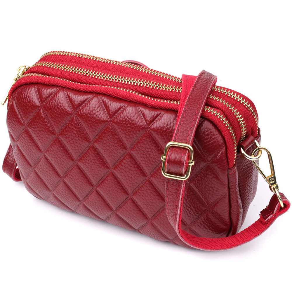 Сумка на три відділення для жінок з натуральної шкіри Vintage 22889 Київ - фото 1