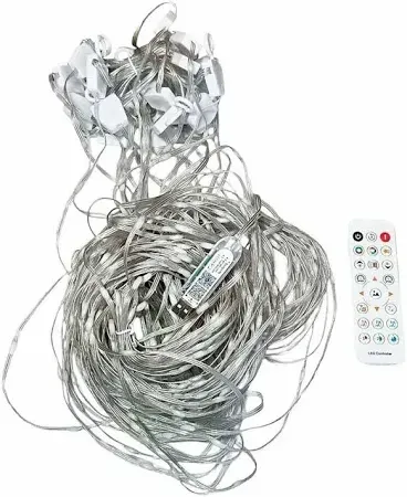 Гирлянда штора SMART SFK08 3×2м, 20 нитей по 20 лампочек, управление через APP и Bluetooth, US Одесса - изображение 4