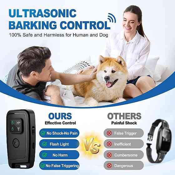 Ультразвуковой отпугиватель собак Ultrasonic A3 + фонарик Type-C Черный Винница
