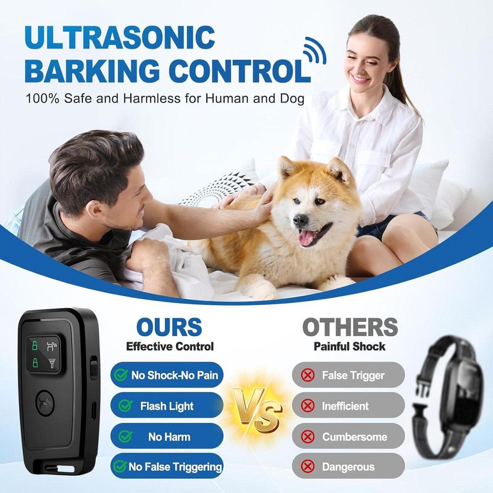Ультразвуковой отпугиватель собак Ultrasonic A3 + фонарик Type-C Черный Винница - изображение 6