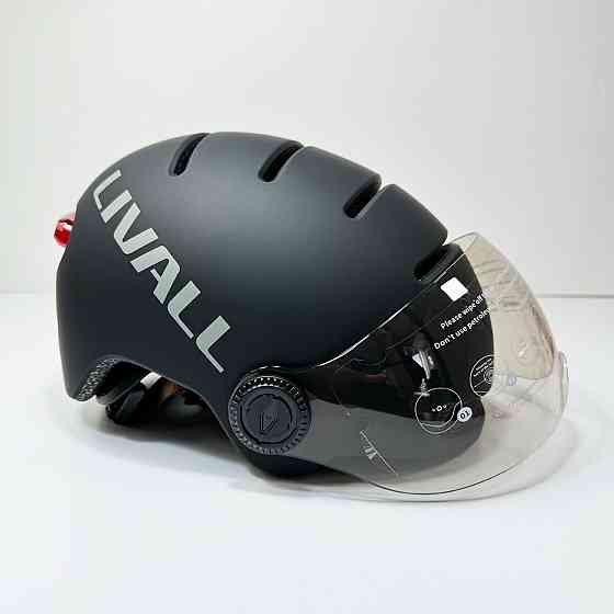 Захисний шолом Livall L23 (M) Dark Night (54-58см), сигнал поворотів та стопів, додаток, зйомний візор (пульт BR80 в комплекті не іде) (LIV-000L23-521 Київ