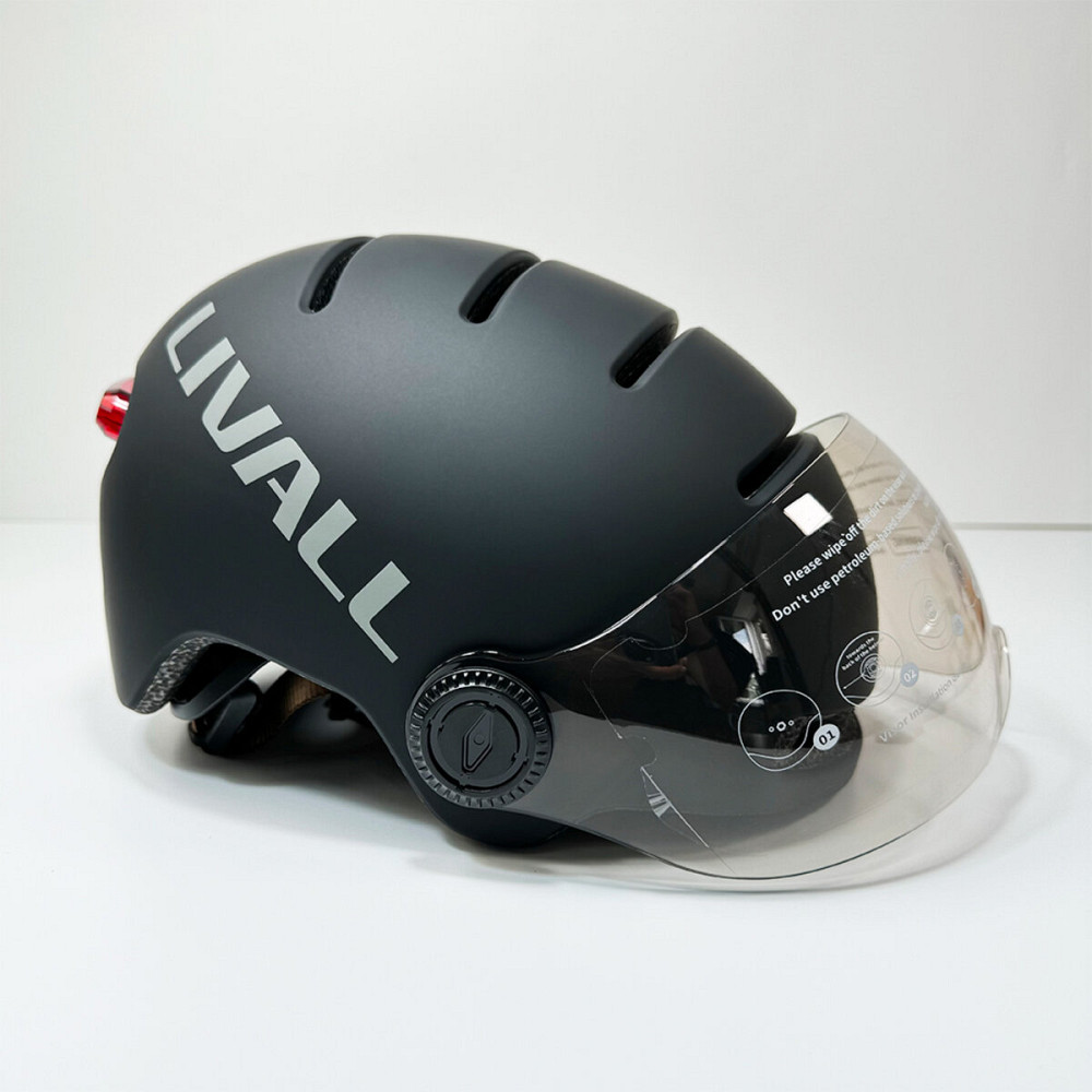 Захисний шолом Livall L23 (M) Dark Night (54-58см), сигнал поворотів та стопів, додаток, зйомний візор (пульт BR80 в комплекті не іде) (LIV-000L23-521 Київ - фото 2