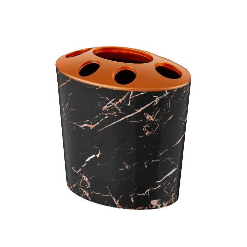 Підставка для зубних щіток пластик з малюнком чорний мармур Decor ELIF Житомир