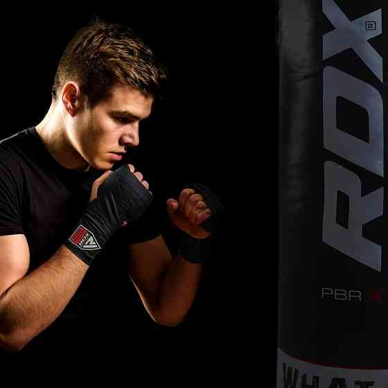 Боксерський мішок RDX Leather Black 1.4 м, 45-55 кг Кам'янське