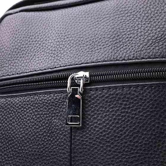 Стильная вертикальная сумка для мужчин из натуральной кожи Vintage sale_15113 Черный Киев