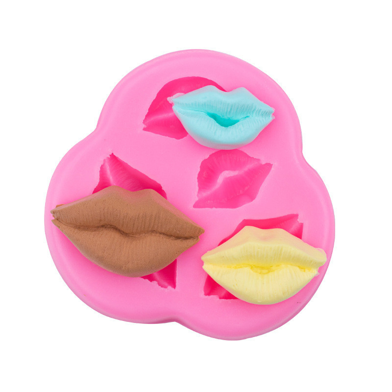 Молд силіконовий Губи 85 на 82 мм рожевий Київ - фото 8