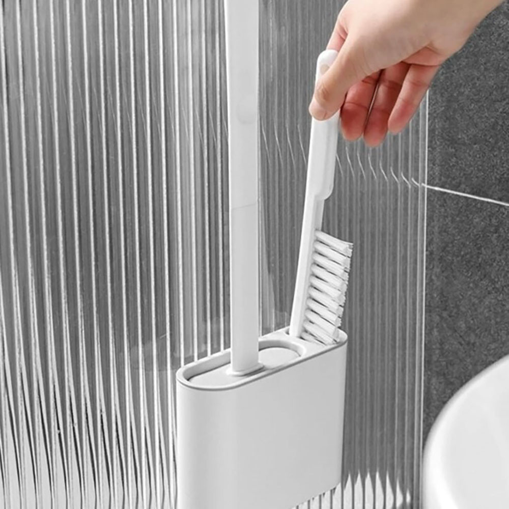 Йоржик для унітазу з гнучкою силіконовою щіткою 2в1 / Набір йоржик і щітка для туалету / Туалетний йоржик Київ - фото 7