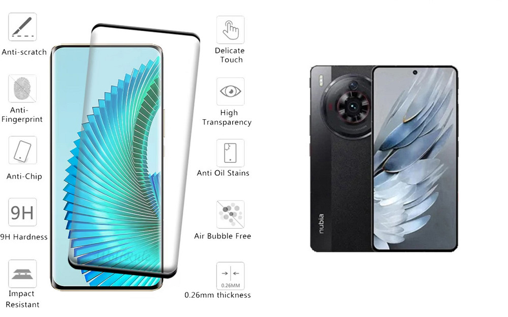 Захисне скло HyperGlass Pro для Nubia Z50S, Z50S Pro – максимальна чутливість та захист Київ - фото 2