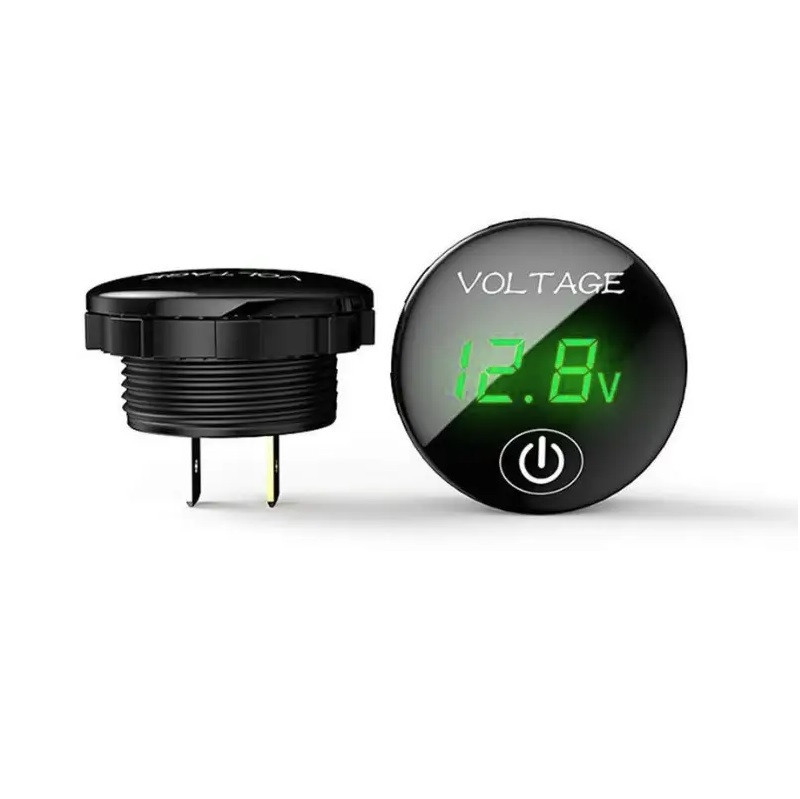 Вольтметр цифровой A4011G автомобильный врезной, зеленая подсветка Харьков - изображение 1