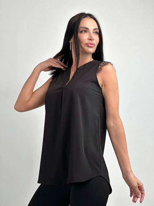 Літня блузка з мереживом "Diana" оптом | Розпродаж моделі Київ - фото 6