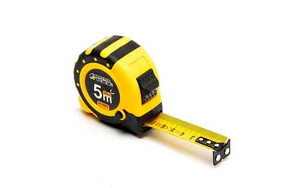 MASTERTOOL Рулетка MASTERTOOL 5 м×25 мм з магнітами 2 фіксатори кнопка STOP покриття TPR нейлон Коломия