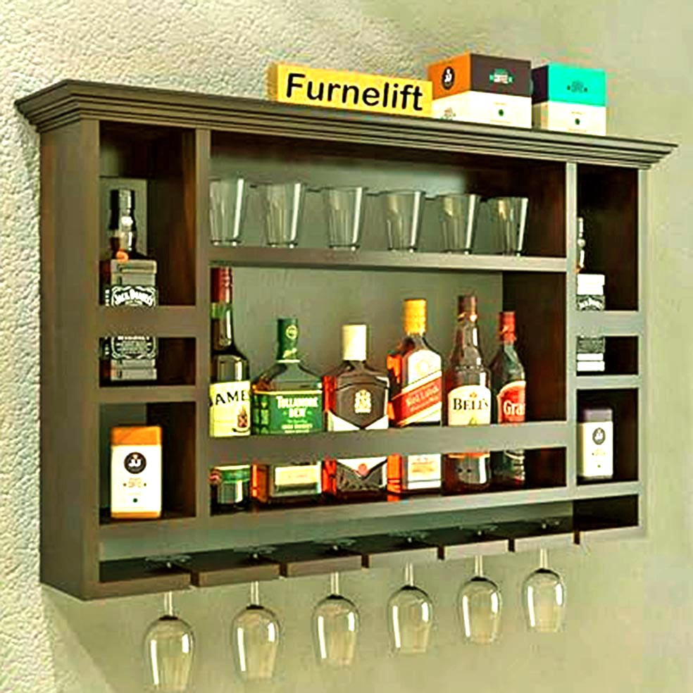 Настенная винная полка 