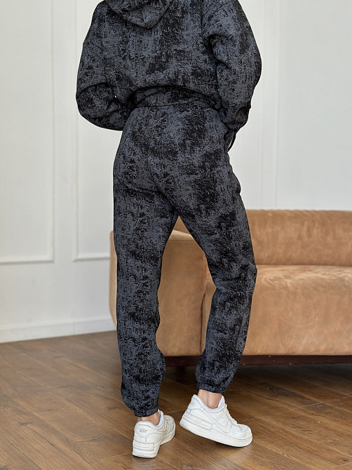 Теплый костюм женский мраморный принт на флисе S/M Харьков - изображение 8
