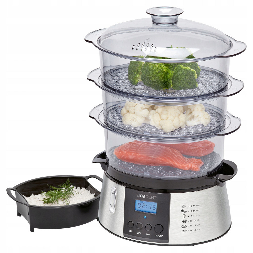 Пароварка багаторівнева із ЖК-дисплеєм Clatronic DG (3547) Потужність 800 Вт Нововолинськ - фото 1