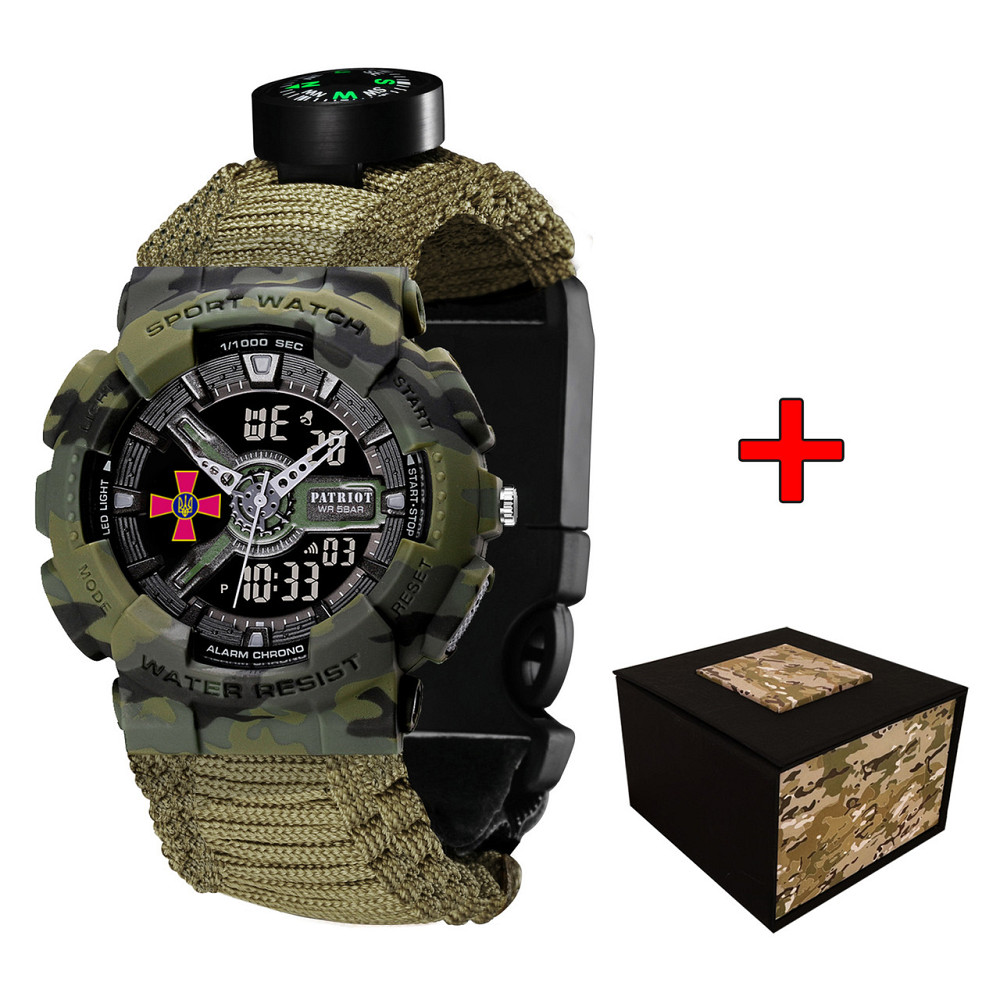 Patriot 005CMGRSU ЗСУ Зелений камуфляж Паракордовий ремінець Army Green + Коробка. SBR Киев - изображение 1