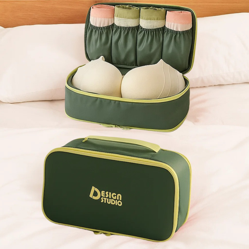 Сумочка для хранения нижнего белья,органайзер дорожный для путешествий,портативная сумка для белья,зелёная Каменец-Подольский - изображение 1