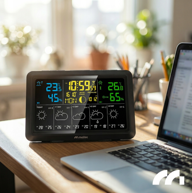 Метеостанція бездротова з Wi-Fi: термометр, барометр, додаток, датчик Maltec (Польща) Київ - фото 8
