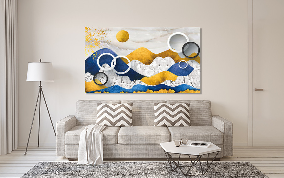 Картина холст в гостиную / спальню Абстракція  MLP_306 60x100 см Киев - изображение 2