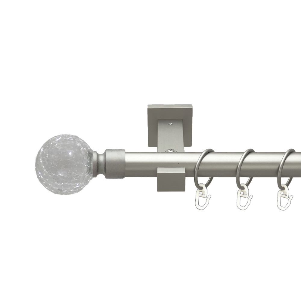 Карниз Orvit Сепія металевий однорядний техно гладка труба кільце металеве Сатин 25 мм 160 см (00-00026301) Львов - изображение 1