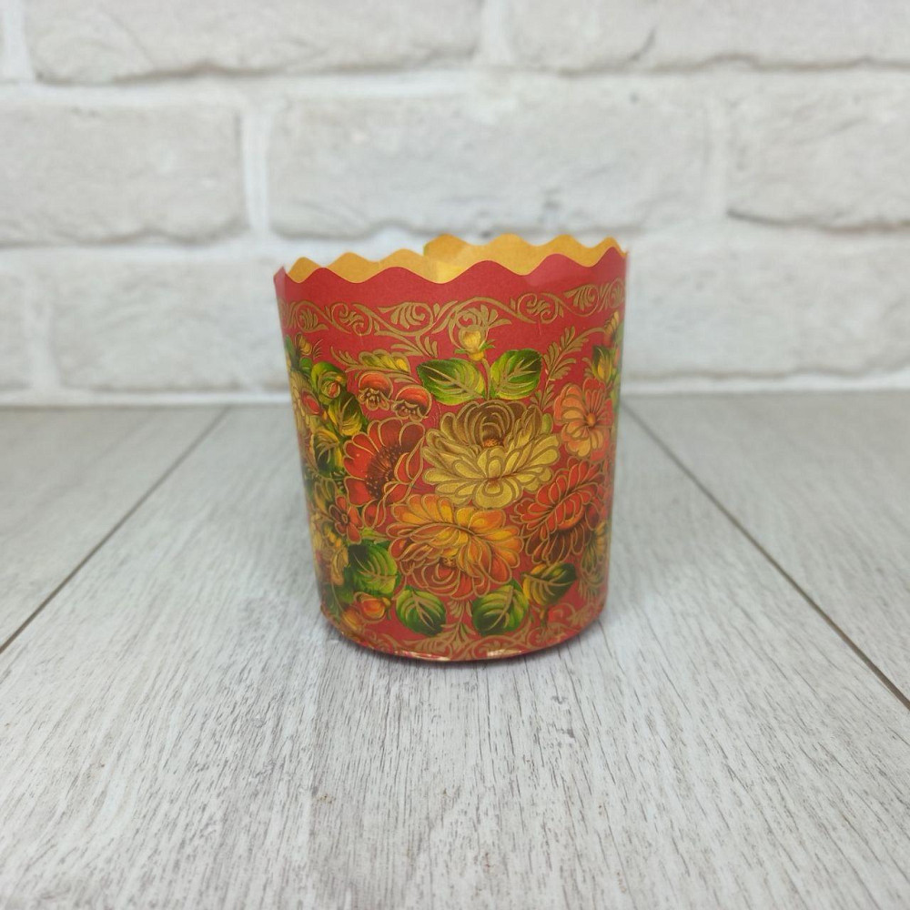 Паперова форма для пасок 100–150 г d70 h85 «Жостово» — форми для випікання, 50 шт Харків - фото 10