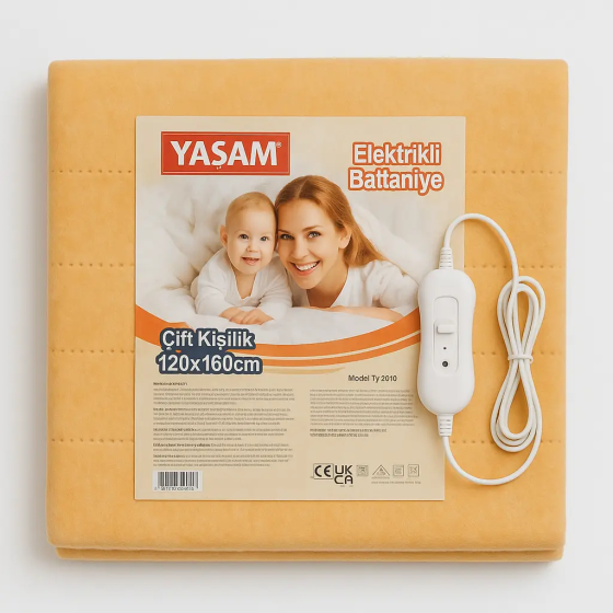 Электрическая простынь Yasam 120×160см с подогревом Персиковый Винница