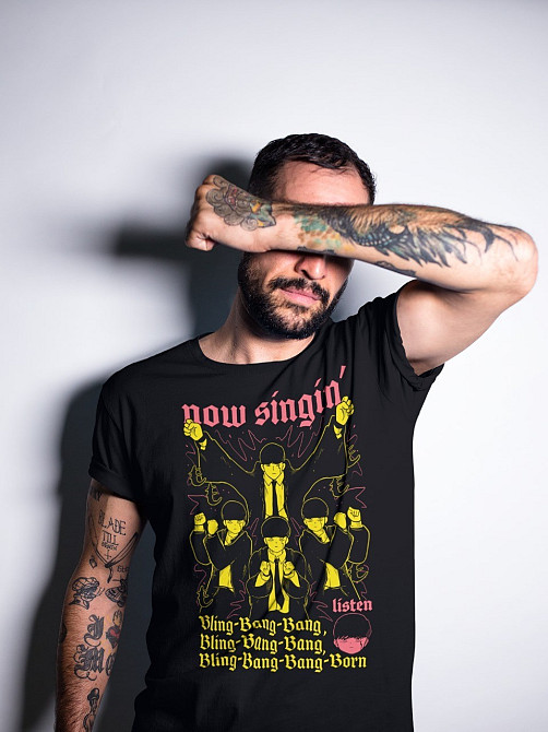 Футболка для хлопчика з аніме принтом Масхле Магік Масх Креам оверсайз (зріст від 165 до 180) Чорний AnimeJ0368m Дніпро - фото 2