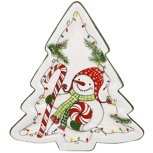 Блюдо керамическое в форме елки Зимняя сказка, 25.6*23.3*2.8см Житомир - изображение 1