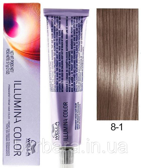 Краска для волос  Wella Illumina Сolor  8/1 светлый блонд пепельный Киев - изображение 1