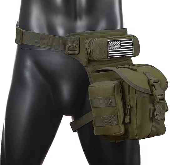 Сумка на бедро на ногу олива прочная вместительная набедренная Одесса