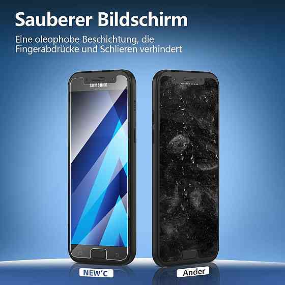 Захисне скло Newc Samsung Galaxy A5 2017 прозоре 0.33 мм 9H загартоване олеофобне антиподряпин HD bubble-free Київ