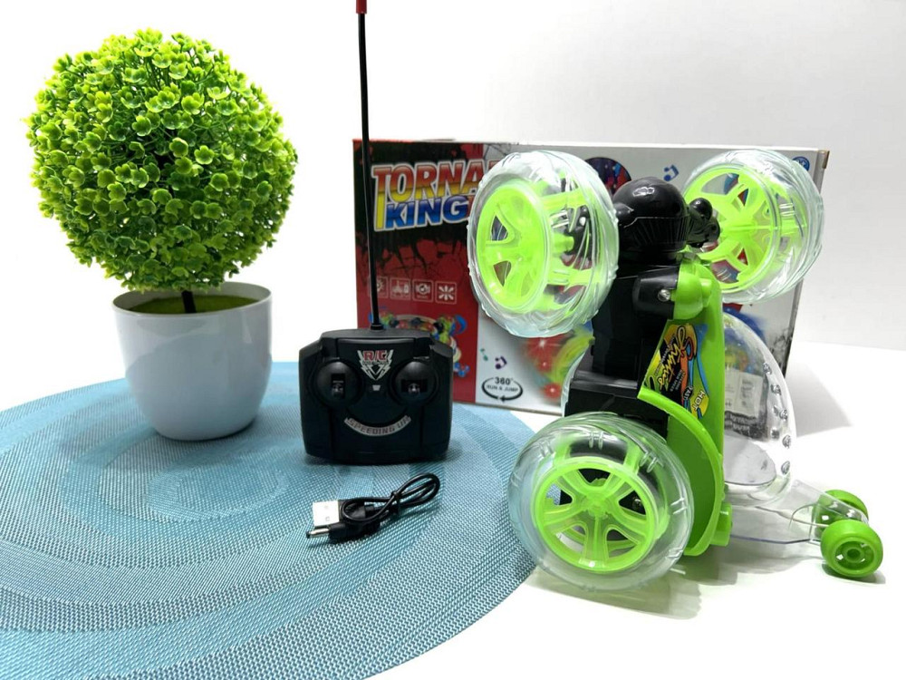 Машина Перевертень трюкова радіокерована зі колесами, що світяться 18 см Зелена (3048) Чернігів - фото 3