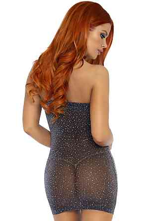 Сукня-бандо зі стразами Leg Avenue Lurex rhinestone tube dress, з люрексом, one size Sex Aura Київ