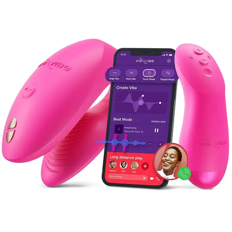Смарт-вібратор для пар We-Vibe Chorus Pro Electric Pink Львів - фото 1