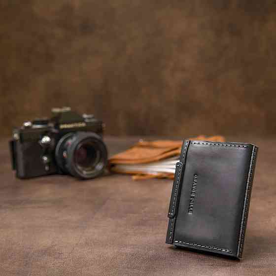 Шкіряна візитниця Чорний (GRANDE PELLE) Київ